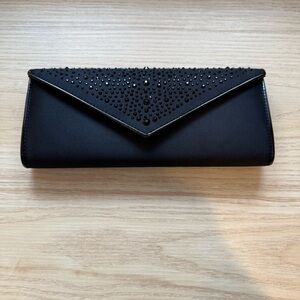 Aldo Elegant Black Clutch with Studded Detail